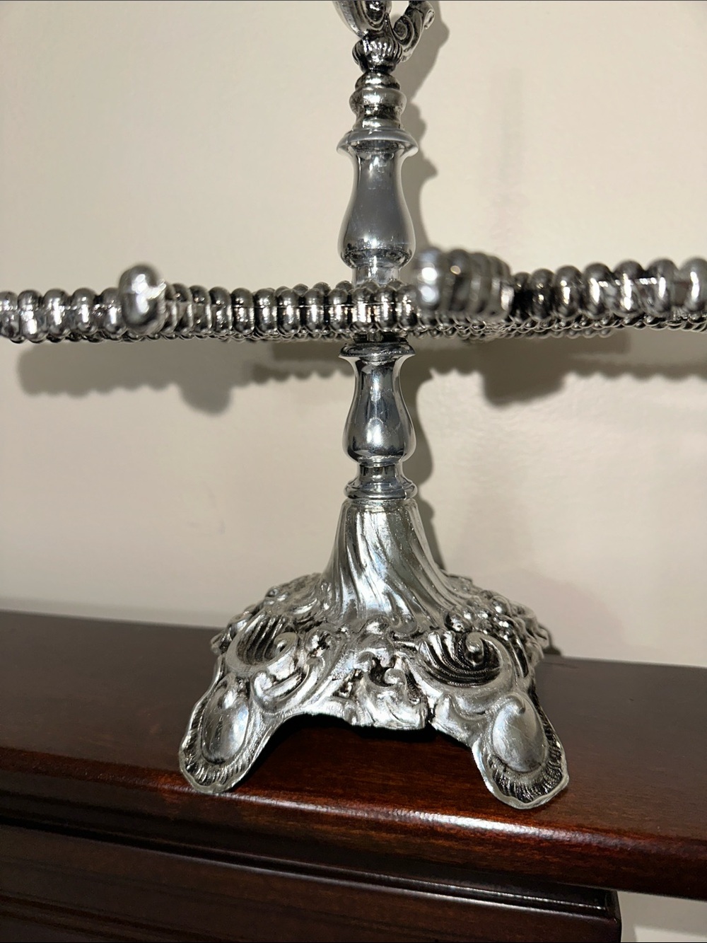 L&L WMC LOEVSKY 1970 VINTAGE SILVER COLOR 6-8 oz BRANDI GLASS HOLDER TRAY - Picture 8 of 8